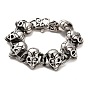 304 Stainless Steel Skull Link Chain Bracelets
