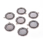 Zinc Alloy Pendant Settings for Cabochon & Rhinestone, DIY Findings for Jewelry Making, Lead Free and Cadmium Free, Flat Round