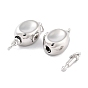 925 Sterling Silver Box Clasps, Oval