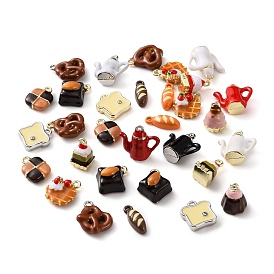 Colgantes de la aleación del esmalte, encantos de formas mixtas, platino y oro claro