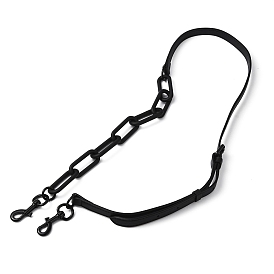 Регулируемый ремень для сумки через плечо из полиэстера, с карабином с поворотным рым-болтом и акриловой цепочкой-скрепкой