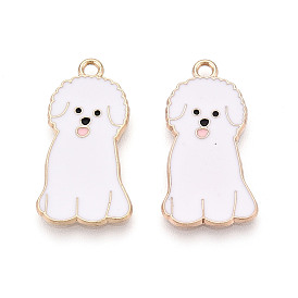 Подвески из эмали и сплава, золотые, собака