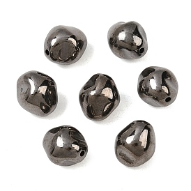 Abalorios de acrílico opacos, gunmetal chapado