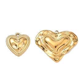 304 Stainless Steel Pendants, Heart Charms