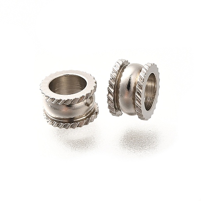 201 из нержавеющей стали европейские шарики, бусины с большим отверстием, колонка