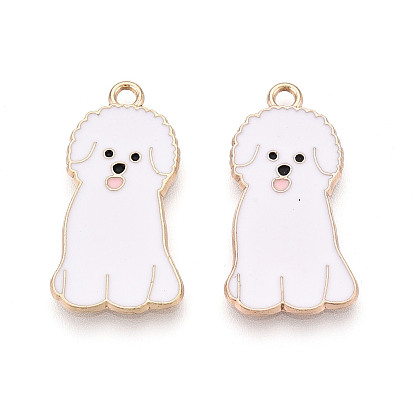 Подвески из эмали и сплава, золотые, собака