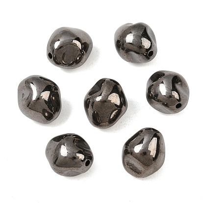 Abalorios de acrílico opacos, gunmetal chapado