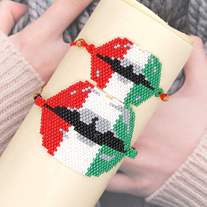 Браслеты из стеклянных бус в богемном стиле, плетеные браслеты из бисера для женщин, губа