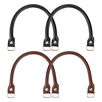 2 Цвета натуральной кожи ручка сумки, с платиновым железным кольцом, аксессуары для замены сумок