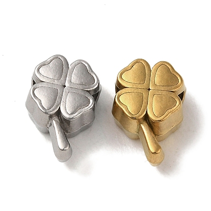 Ion Plating(IP) 304 Stainless Steel Beads, Clover