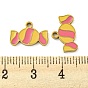 316 Surgical Stainless Steel Pendants, with Enamel, Golden, Cake & Candy & Ice Cream