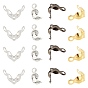 ARRICRAFT Brass Bead Tips, Calotte Ends, Clamshell Knot Cover, Gunmetal & Golden & Platinum & Silver Color Plated