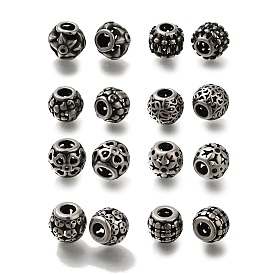 304 Stainless Steel European Beads, Large Hole Beads, Rondelle