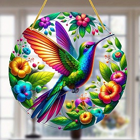 Hummingbird Acrylic Window Hanging Ornaments, Bird Suncatcher Home Window Decoration