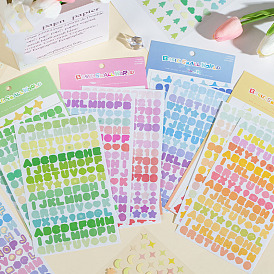 3 Style Letters & Numbers Adhesive Paper Stickers, for Scrapbooking, Diary, Planner, Envelope & Notebooks