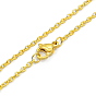 Unisex 304 Stainless Steel Cable Chain Necklac with Lobster Claw Clasps