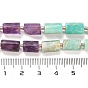 Chakra Natural Mixed Stone Beads Strands, with Seed Beads, Faceted Column