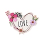 Valentine's Day Theme Acrylic Pendants, Word Love