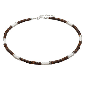 Surfer Style Coconut Shell Necklace for Hipster Couples Jewelry.