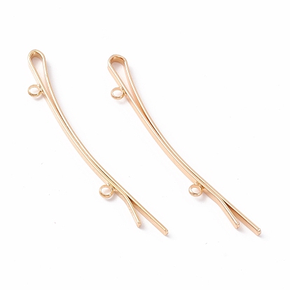 Iron Hair Bobby Pin Findings, with 2-Loops