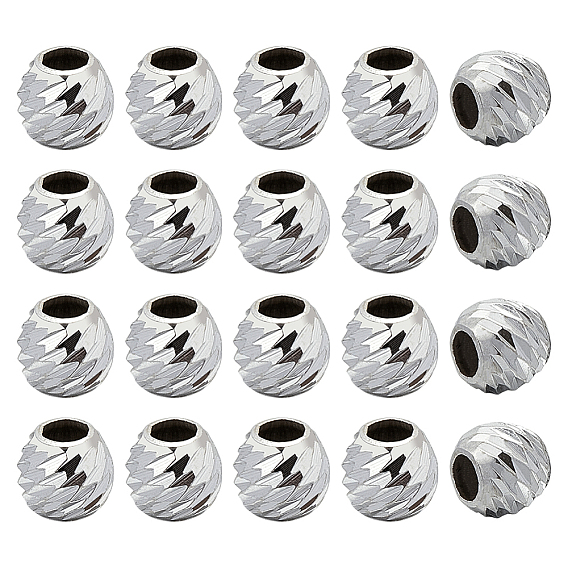 20шт. 925 бусины-разделители из стерлингового серебра, круглые