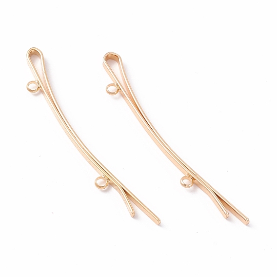 Iron Hair Bobby Pin Findings, with 2-Loops
