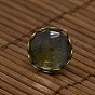 12x5~6mm Dome Transparent Glass Cabochons and Brass Ear Stud Findings for DIY Stud Earrings, Ear Stud: 13mm, Pin: 0.6mm, Tray: 12mm