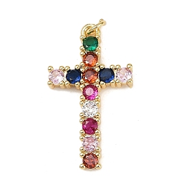 Латунные микро проложить кубического циркония подвески, крестик, с целью перехода в кольце, без кадмия и без свинца, стойки покрытие, долговечный
