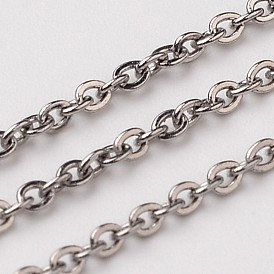 304 Stainless Steel Rolo Chains, Belcher Chain, Soldered, 2x1.5mm