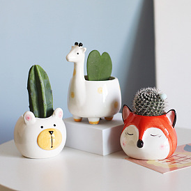 Creative cartoon characters succulents small flower pots cute desktop personality home famous art ornaments
