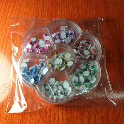 China Factory Craft Plastic Wiggle Doll Eyes Cabochons Set, with
