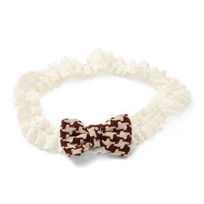 Elastic Baby Headbands for Girls, Hair Accessories, with Cloth Bowknot