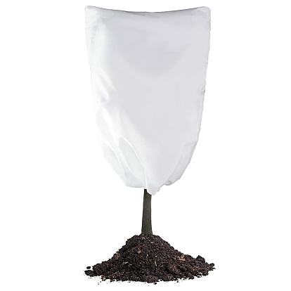 Зимние укрытия для растений из нетканого материала с застежкой-молнией и шнурком, для уличных растений дерево