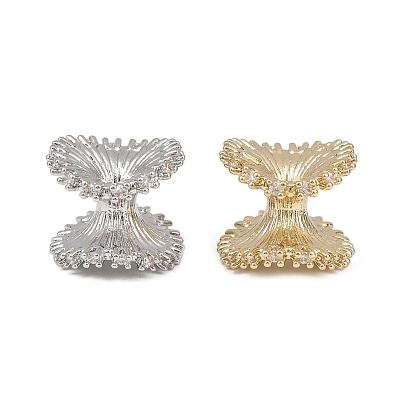 Латунные микро проложить кубического циркония бусы, без свинца, без кадмии и без никеля