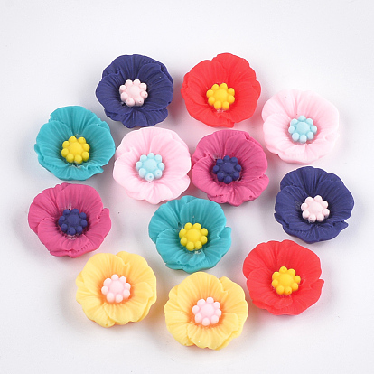 Cabuchones de resina, flor
