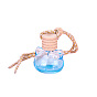 Colored cat head car perfume bottle glass empty bottle essential oil aromatherapy bottle car pendant