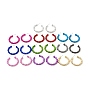 Ring Acrylic Stud Earrings, Half Hoop Earrings with 316 Surgical Stainless Steel Pins
