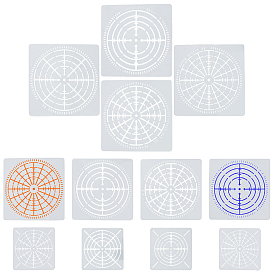 Plastik Zeichnung Schablone, Zeichnungsmaßstab Vorlage, für diy scrapbooking, Mandala Blumenmuster