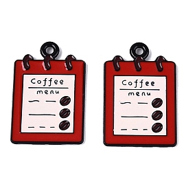 Подвески из эмалевого сплава с краской для выпечки, очарование кофейного меню
