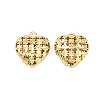 Латунные подвески, сердце, без кадмия и без свинца, стойки покрытие, долговечный