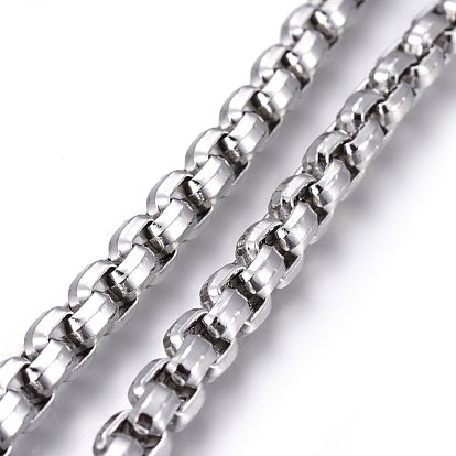 304 Stainless Steel Box Chains, Unwelded