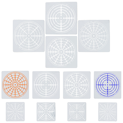 Plastik Zeichnung Schablone, Zeichnungsmaßstab Vorlage, für diy scrapbooking, Mandala Blumenmuster