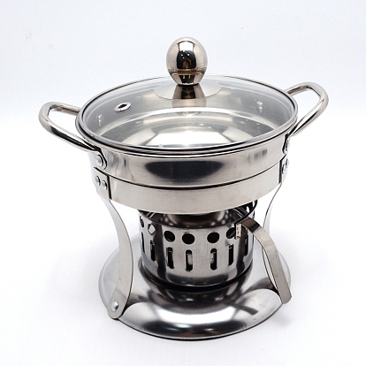 Stainless Steel Candle Making Tools Set, with Melting Pan, Fuel Box, Combustion Cup, Fire Cover, Fire Frame & Furnace Frame