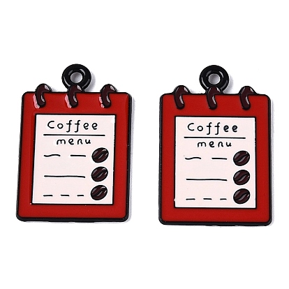 Подвески из эмалевого сплава с краской для выпечки, очарование кофейного меню