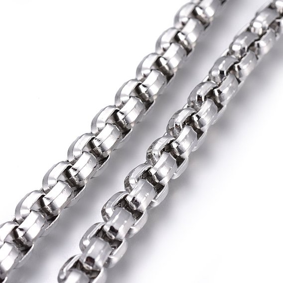 304 Stainless Steel Box Chains, Unwelded