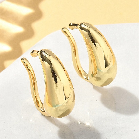 Серьги-каффы из латуни-капельки, без свинца и без кадмия, долговечный