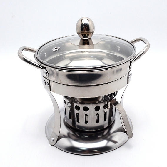 Stainless Steel Candle Making Tools Set, with Melting Pan, Fuel Box, Combustion Cup, Fire Cover, Fire Frame & Furnace Frame
