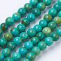 Natural Magnesite Bead Strands, Dyed, Round