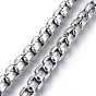 304 Stainless Steel Box Chains, Unwelded