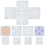 Plastic Drawing Stencil, Drawing Scale Template, For DIY Scrapbooking, Mandala Flower Pattern